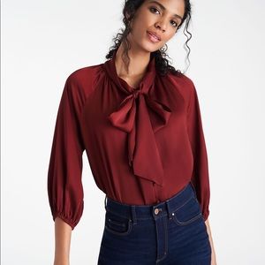 Ann Taylor Bow Tie Blouse